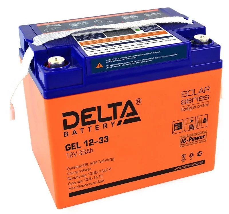 Delta GEL 12-33. Аккумулятор герметичный свинцово-кислотный