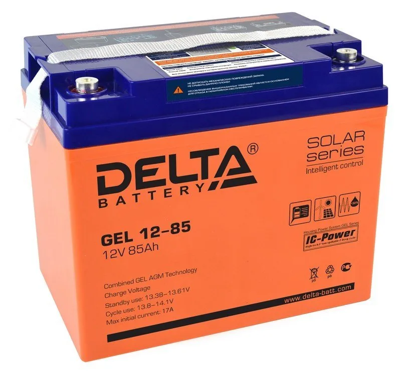 Delta GEL 12-85. Аккумулятор герметичный свинцово-кислотный