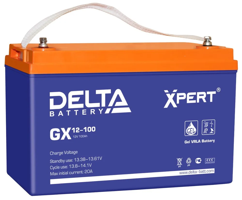 Delta GX 12-100. Аккумулятор герметичный свинцово-кислотный