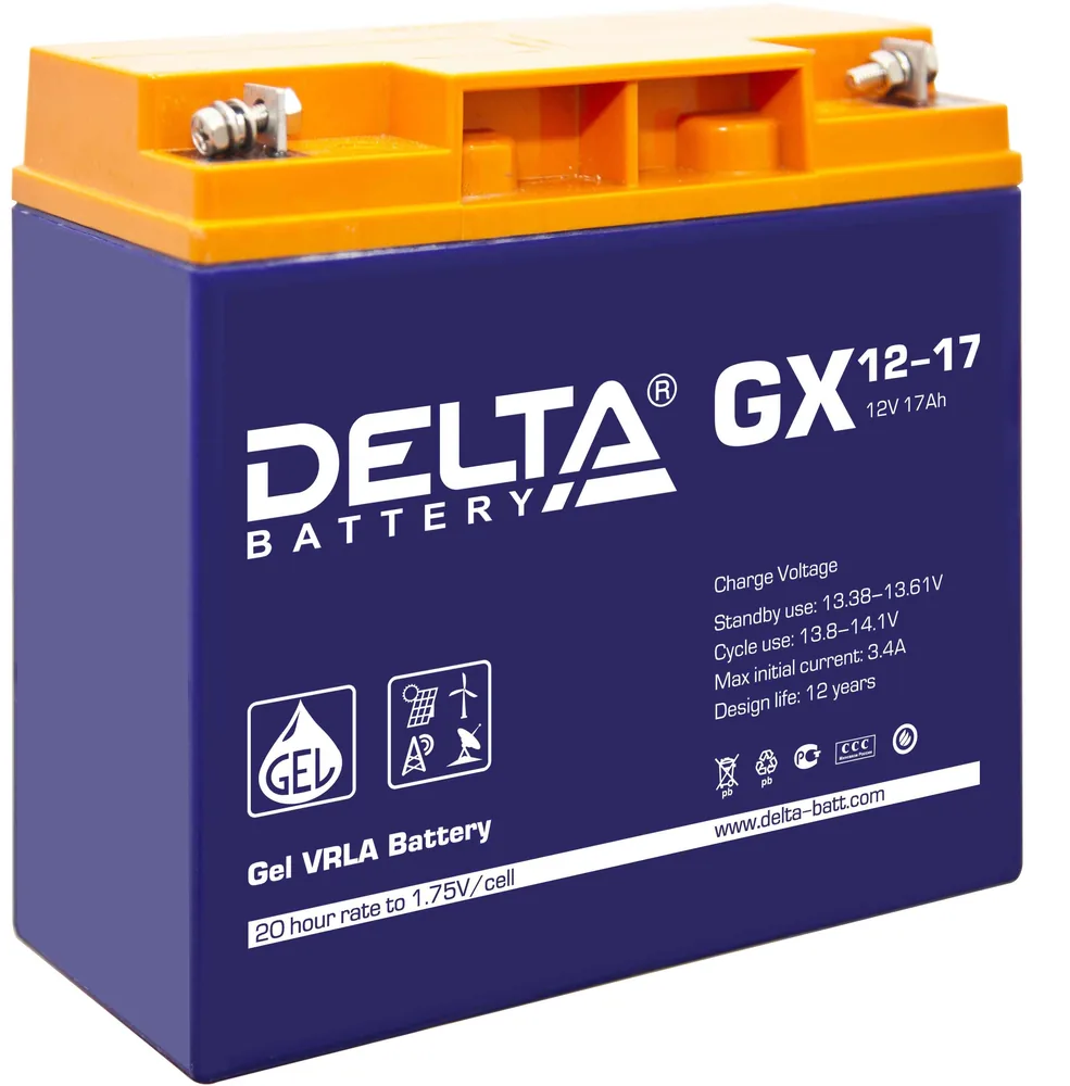 Delta GX 12-17. Аккумулятор герметичный свинцово-кислотный