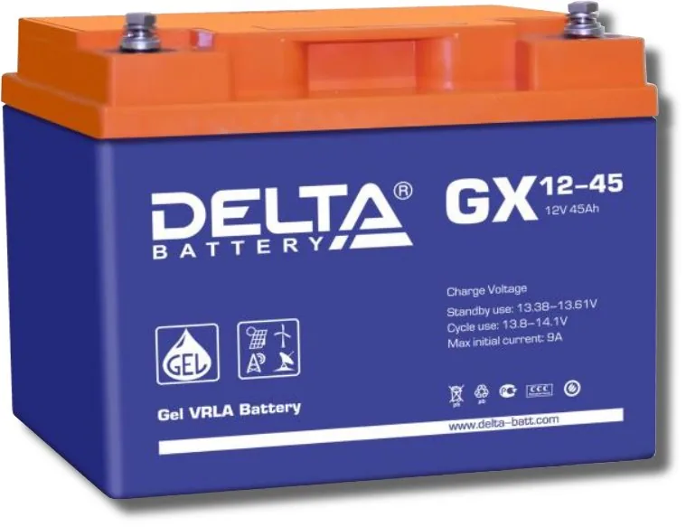 Delta GX 12-45. Аккумулятор герметичный свинцово-кислотный
