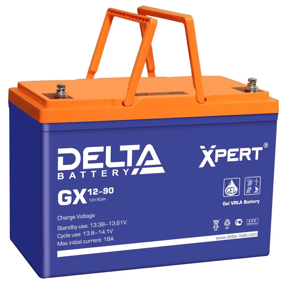Delta GX 12-90. Аккумулятор герметичный свинцово-кислотный