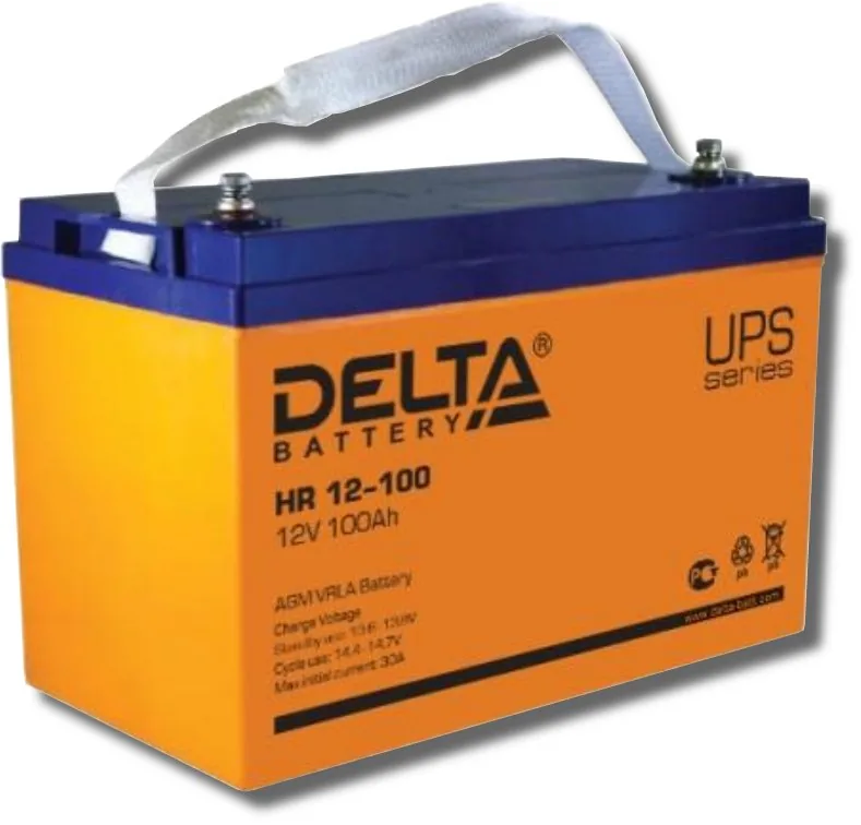 Delta HR 12-100. Аккумулятор герметичный свинцово-кислотный