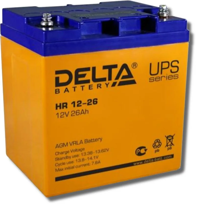 Delta HR 12-26. Аккумулятор герметичный свинцово-кислотный