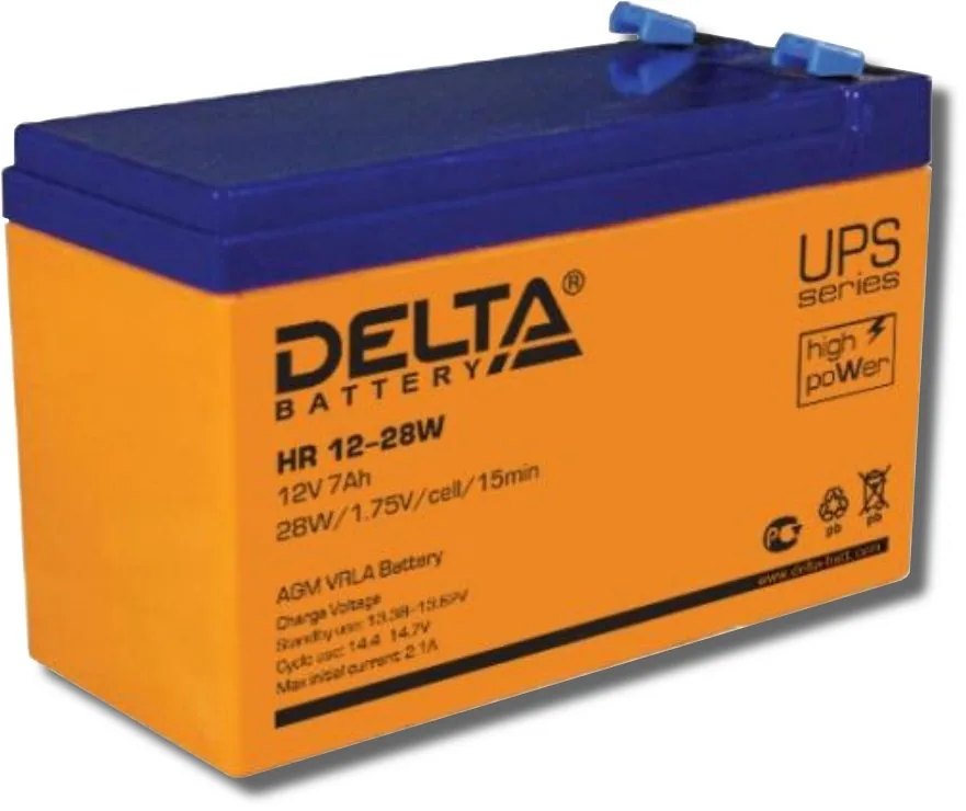 Delta HR 12-28 W. Аккумулятор герметичный свинцово-кислотный