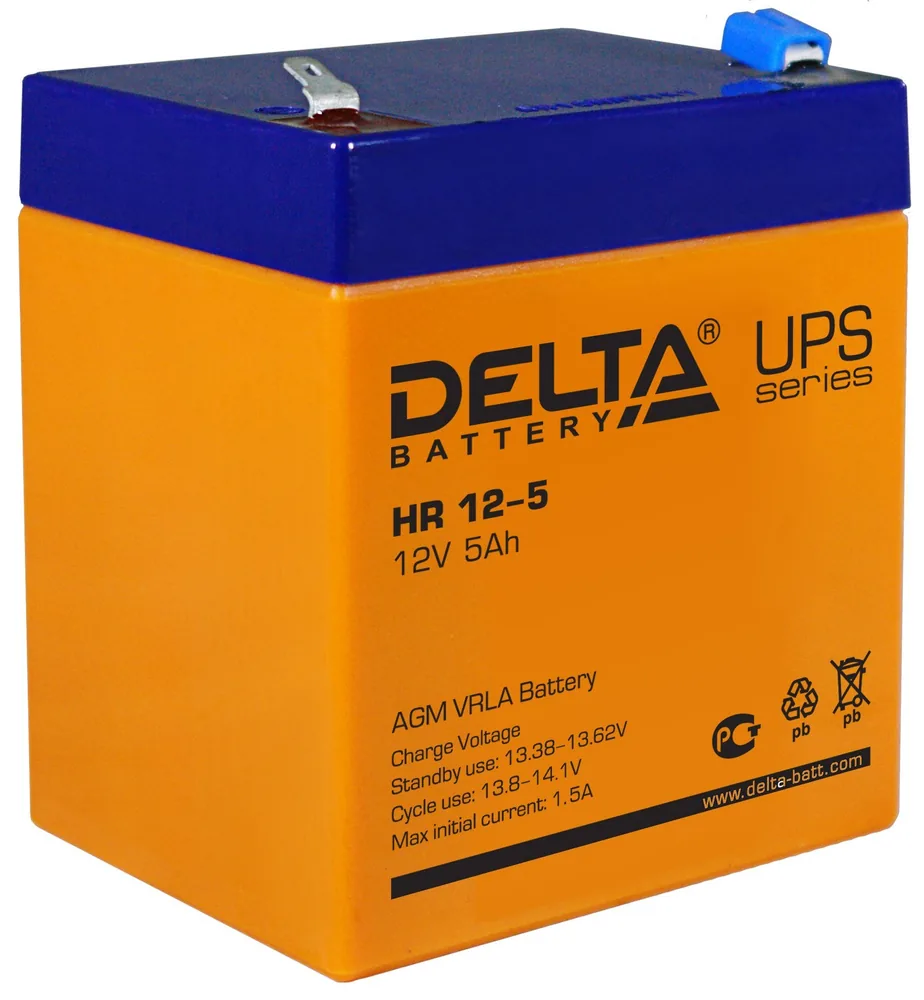 Delta HR 12-5. Аккумулятор герметичный свинцово-кислотный