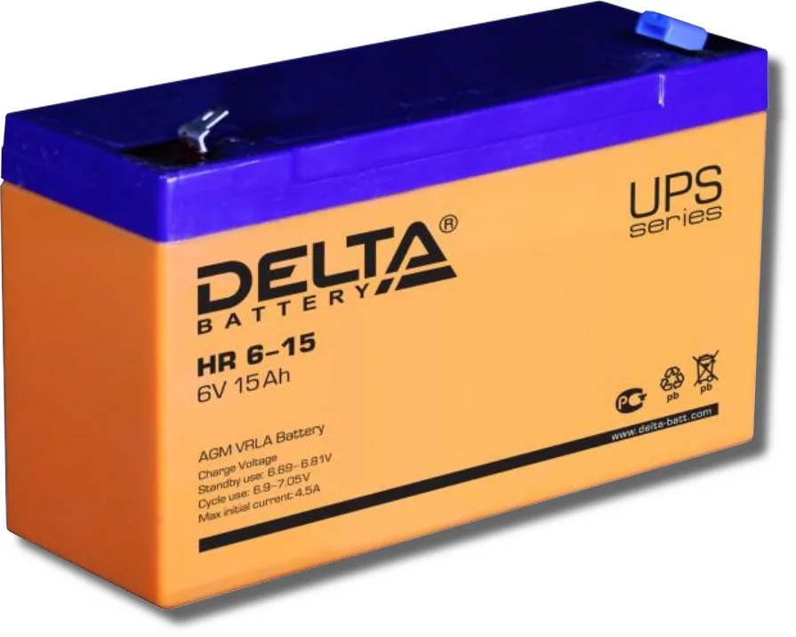 Delta HR 6-15. Аккумулятор герметичный свинцово-кислотный