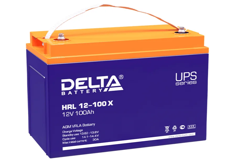 Delta HRL 12-100 X. Аккумулятор герметичный свинцово-кислотный