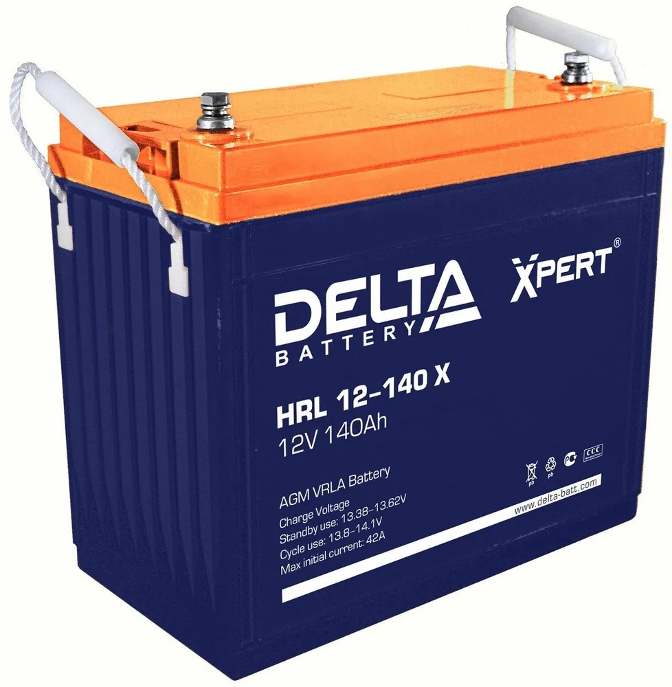 Delta HRL 12-140 X. Аккумулятор герметичный свинцово-кислотный