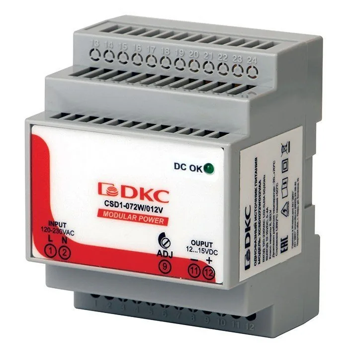 Источник питания однофазный 72Вт, 5А, 12В (XCSD1072W012VAA). Источник питания "MODULAR POWER" однофазный