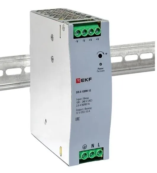 DR-E-120W-12. Блок питания на дин рейку 120Вт — фото 2 из 3