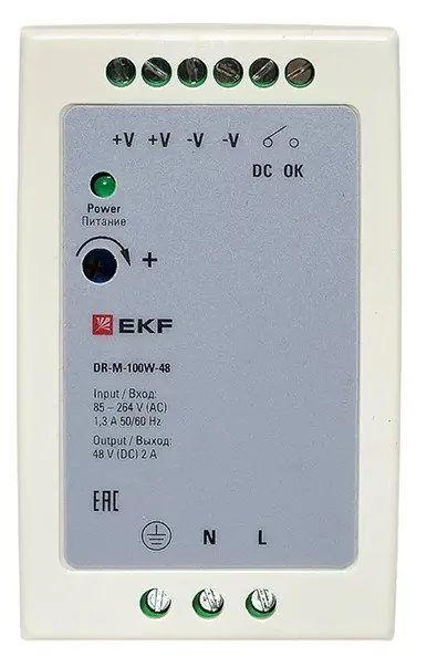 DR-M-100W-48. Блок питания на дин рейку 100Вт — фото 4 из 4