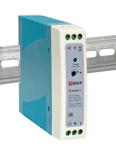 DR-M-20W-12. Блок питания на дин рейку 20Вт — фото 3 из 3