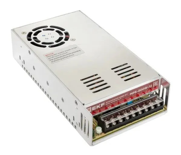 MPS-500W-12. Блок питания на монтажную панель 500Вт — фото 1 из 4