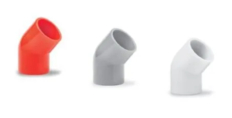 Ecoplast поворот 45гр., для аспирационной системы D25, АБС, серый (10 шт) (49225-10GR). Поворот для аспирационной системы