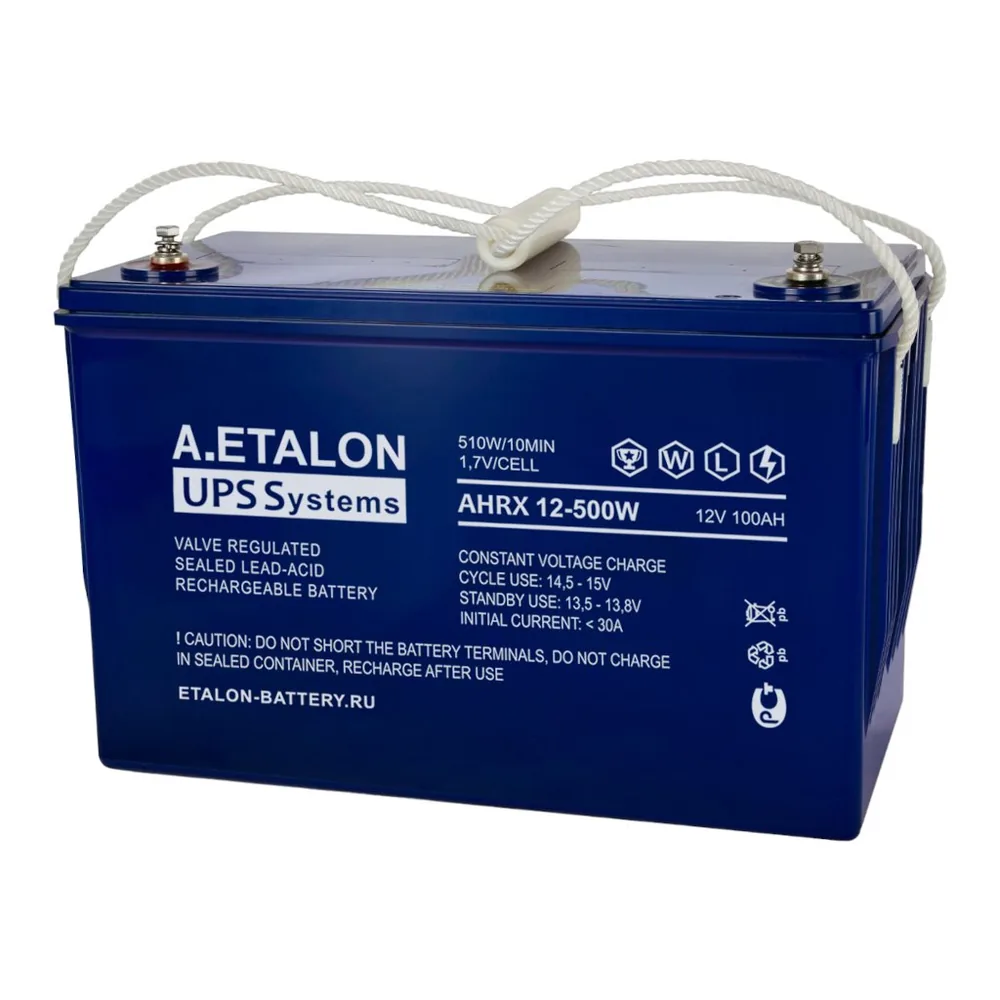 A.ETALON AHRX 12-500W (100). Аккумулятор герметичный свинцово-кислотный