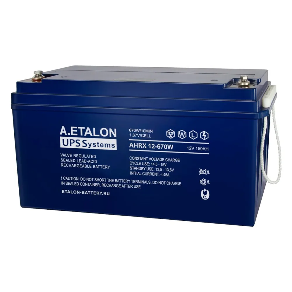 A.ETALON AHRX 12-670W (150). Аккумулятор герметичный свинцово-кислотный