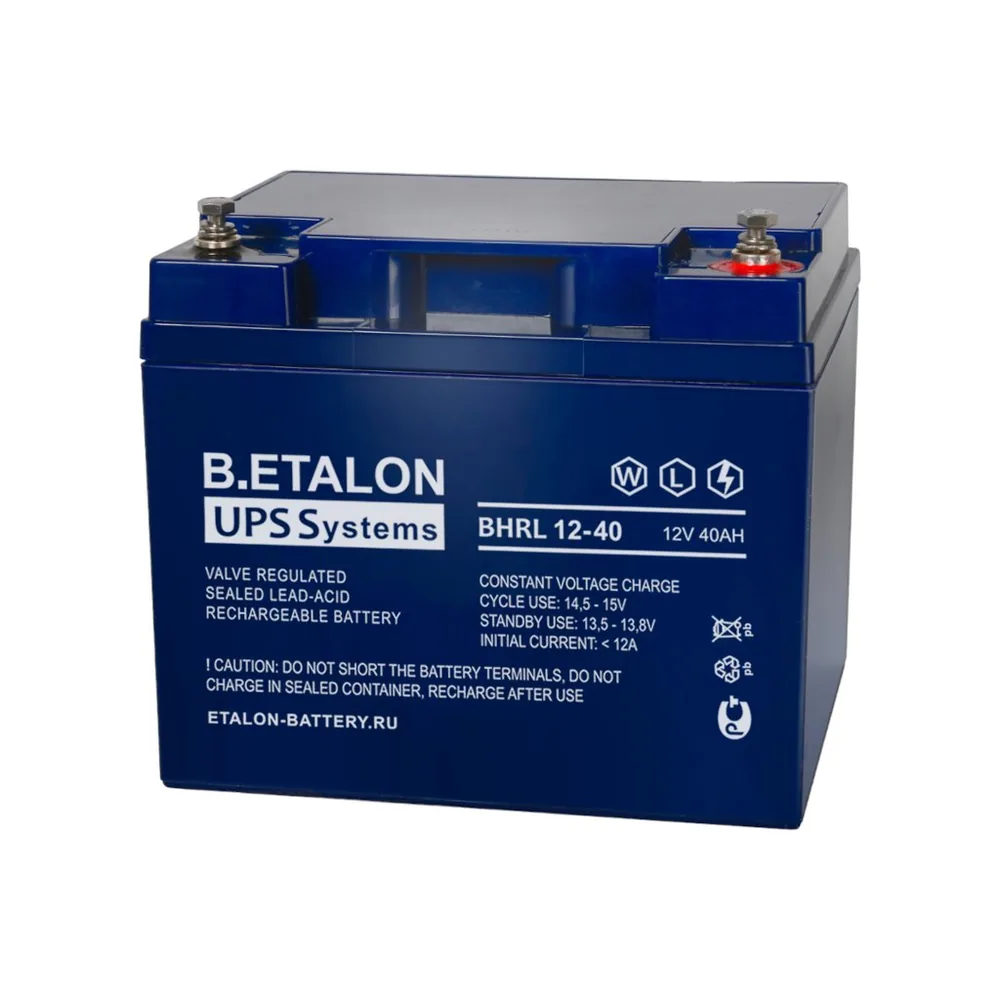 B.ETALON BHRL 12-40. Аккумулятор герметичный свинцово-кислотный