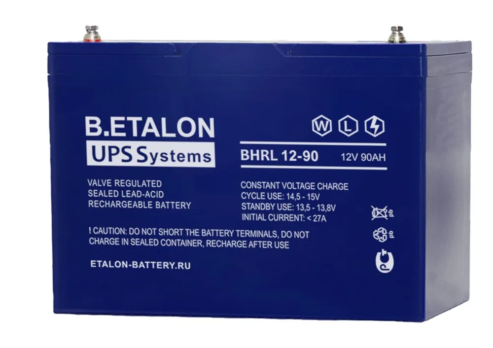 B.ETALON BHRL 12-90. Аккумулятор герметичный свинцово-кислотный