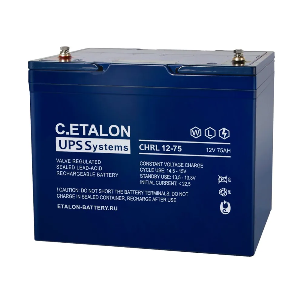 C.ETALON CHRL 12-75. Аккумулятор герметичный свинцово-кислотный