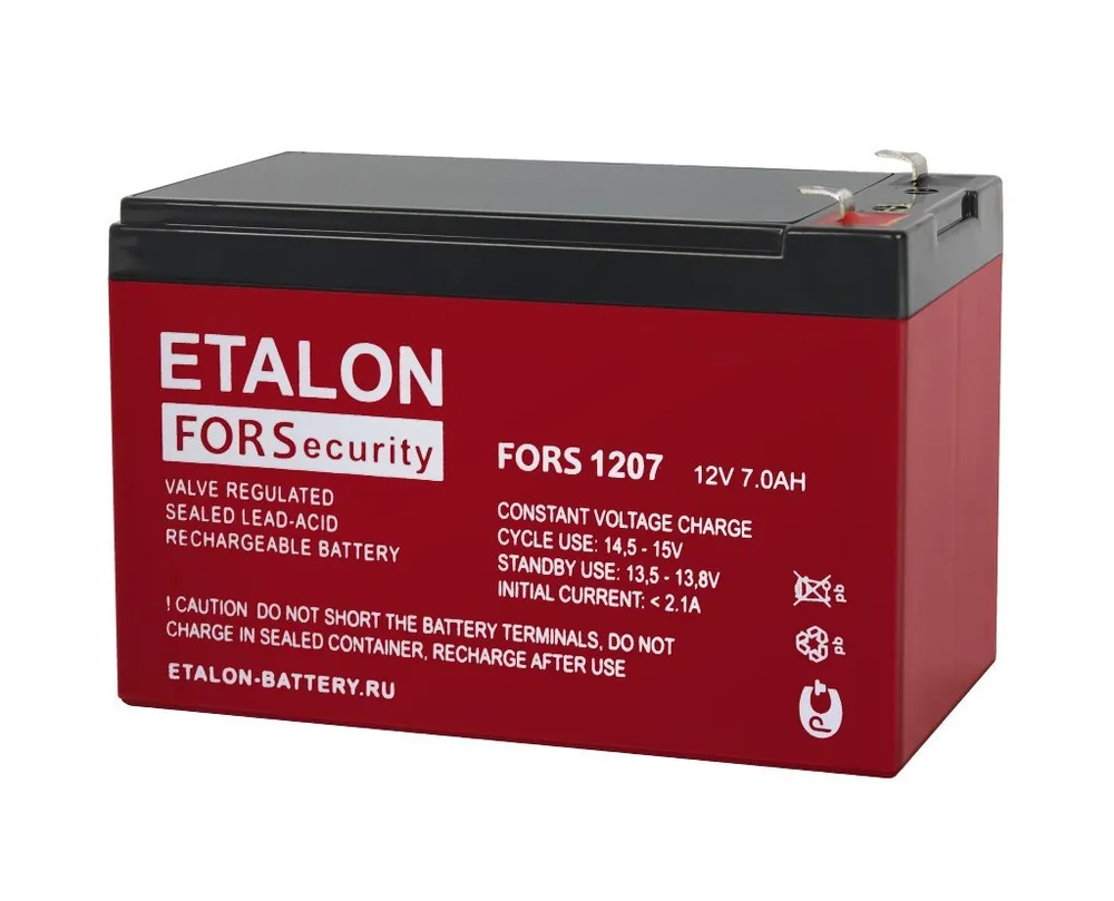 ETALON FORS 1207. Аккумулятор герметичный свинцово-кислотный