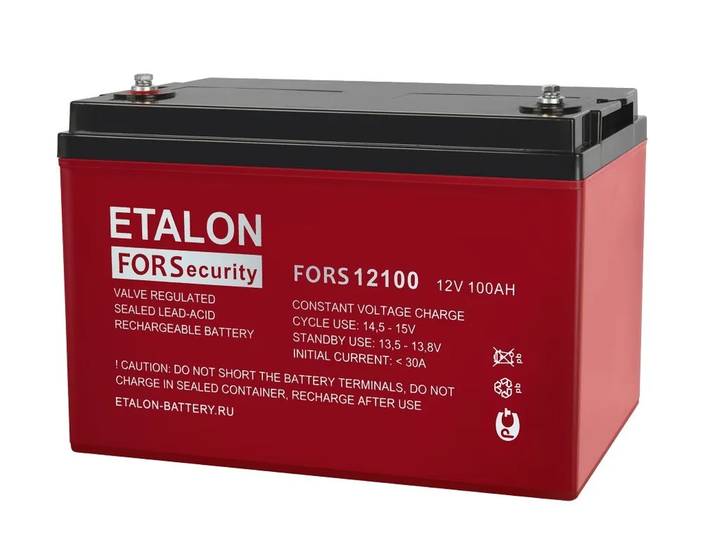 ETALON FORS 12100. Аккумулятор герметичный свинцово-кислотный