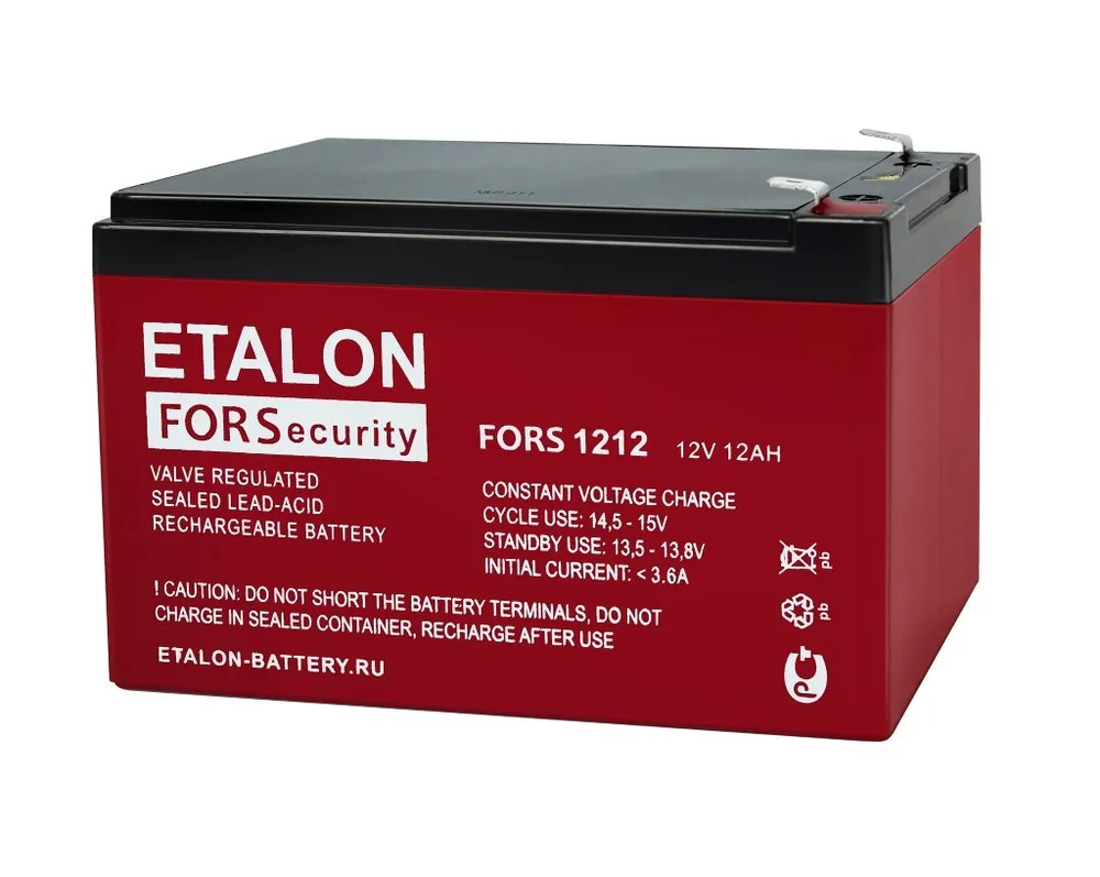 ETALON FORS 1212. Аккумулятор герметичный свинцово-кислотный