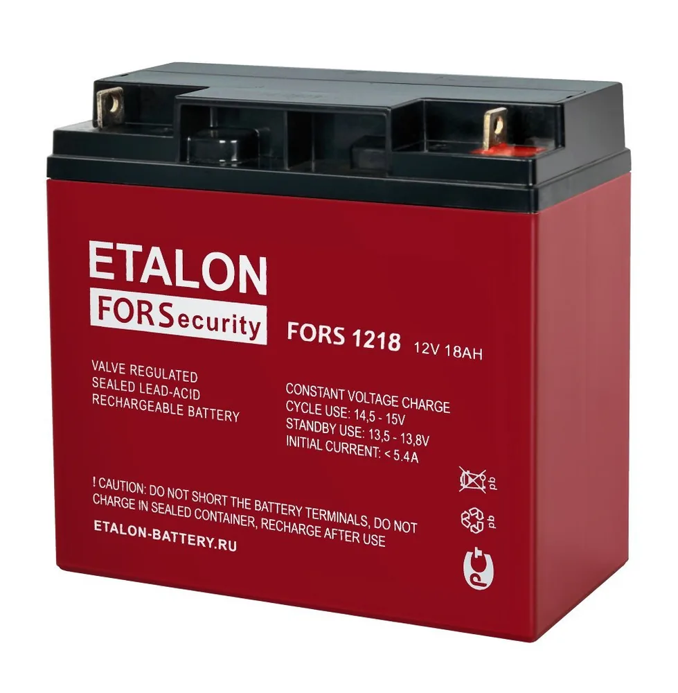 ETALON FORS 1218. Аккумулятор герметичный свинцово-кислотный