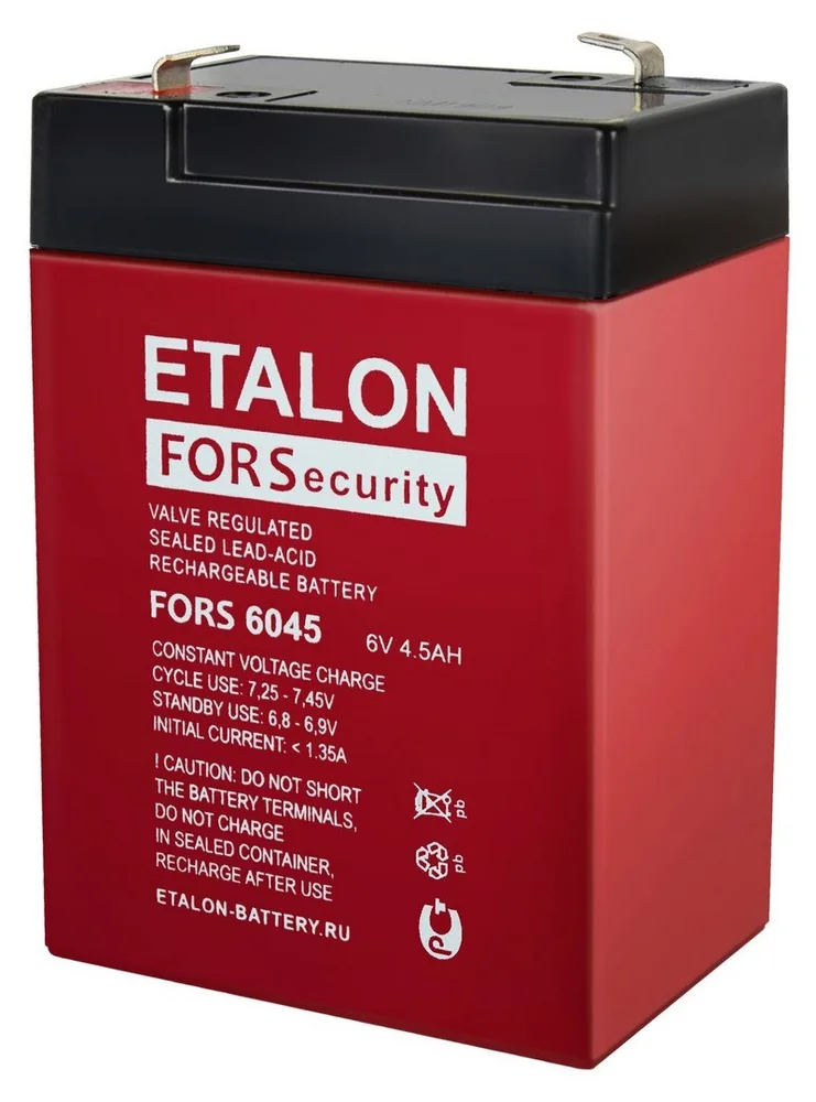 ETALON FORS 6045. Аккумулятор герметичный свинцово-кислотный
