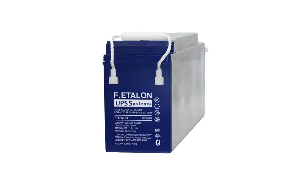 F.ETALON FTE 12-80. Аккумулятор герметичный свинцово-кислотный