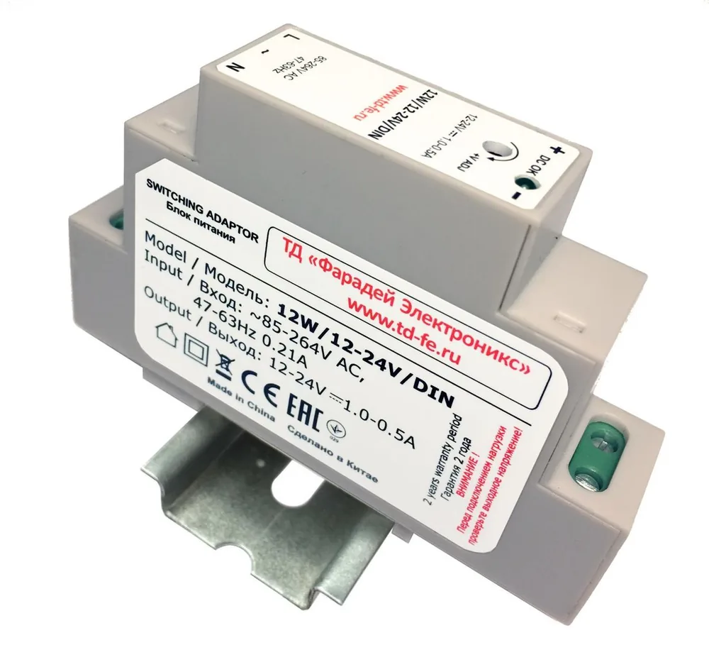 Блок питания 12W/12-24V/DIN 4001