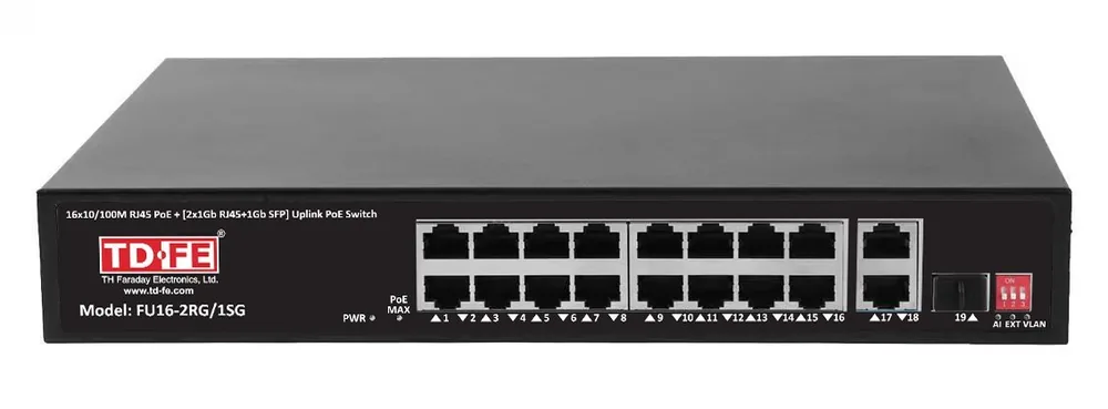 FU16-2RG/1SG. Сетевой PoE коммутатор