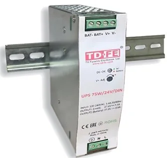 UPS 75W/24V/DIN. Блок бесперебойного питания