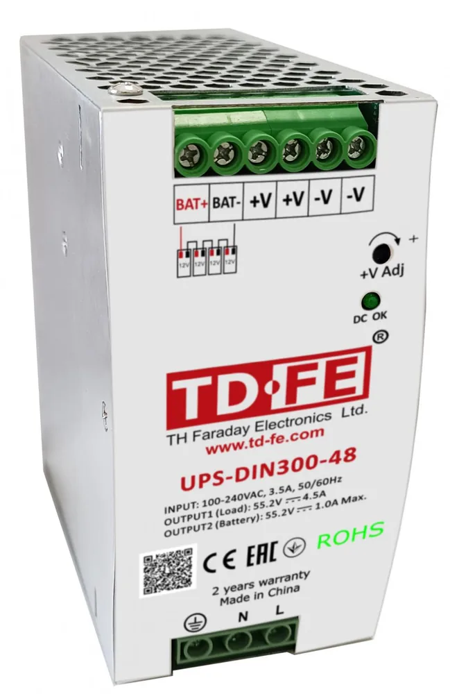 UPS-DIN300-48. Блок бесперебойного питания