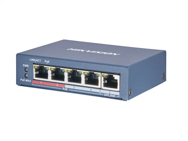 DS-3E0105P-E(B). Коммутатор с питанием POE