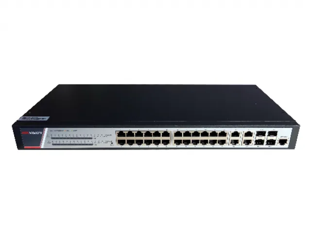 DS-3E2528P(B). Коммутатор с питанием POE