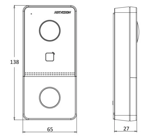 DS-KV6103-PE1(С). Вызывная панель IP-домофона — фото 4 из 4