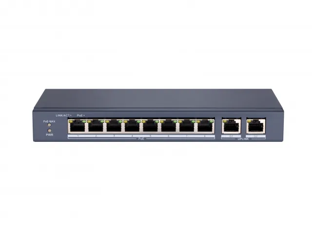 DS-S1008P. Коммутатор с питанием POE