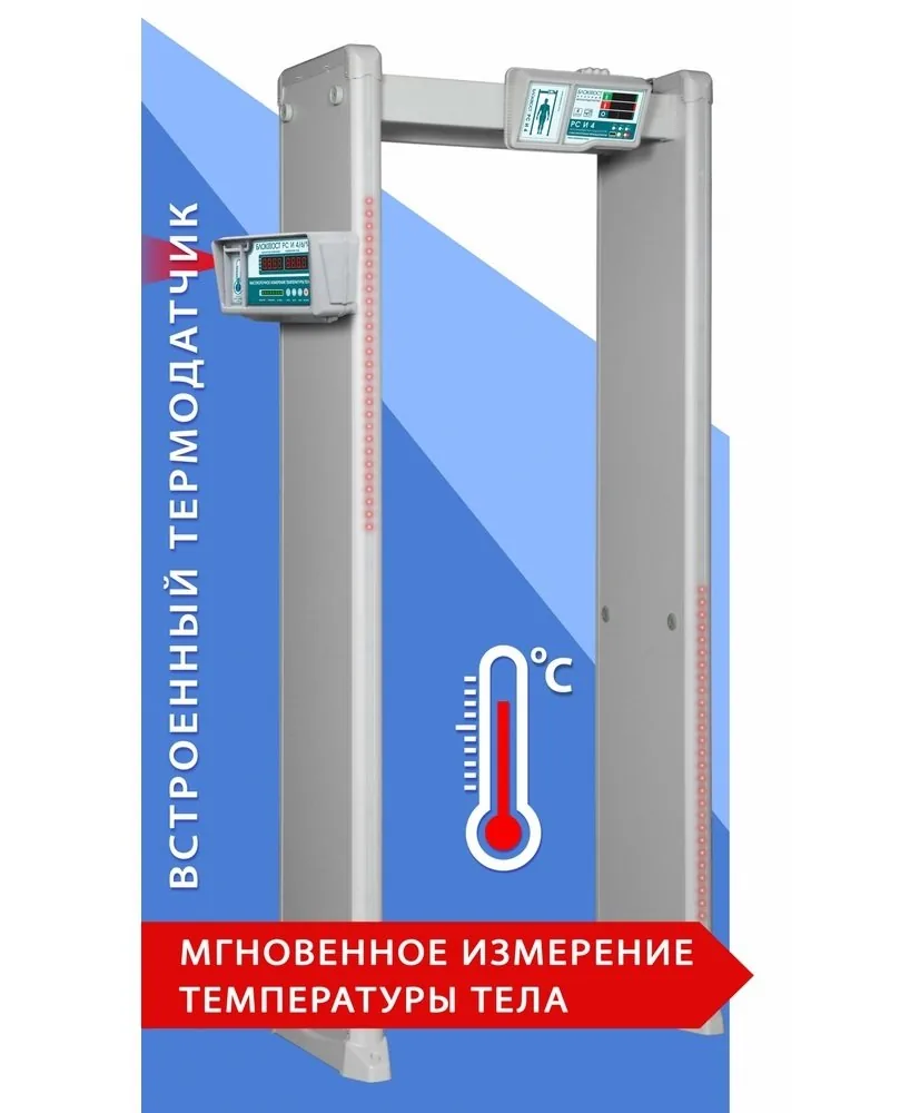 Блокпост РС И 6. Металлодетектор арочный с функцией измерения температуры тела