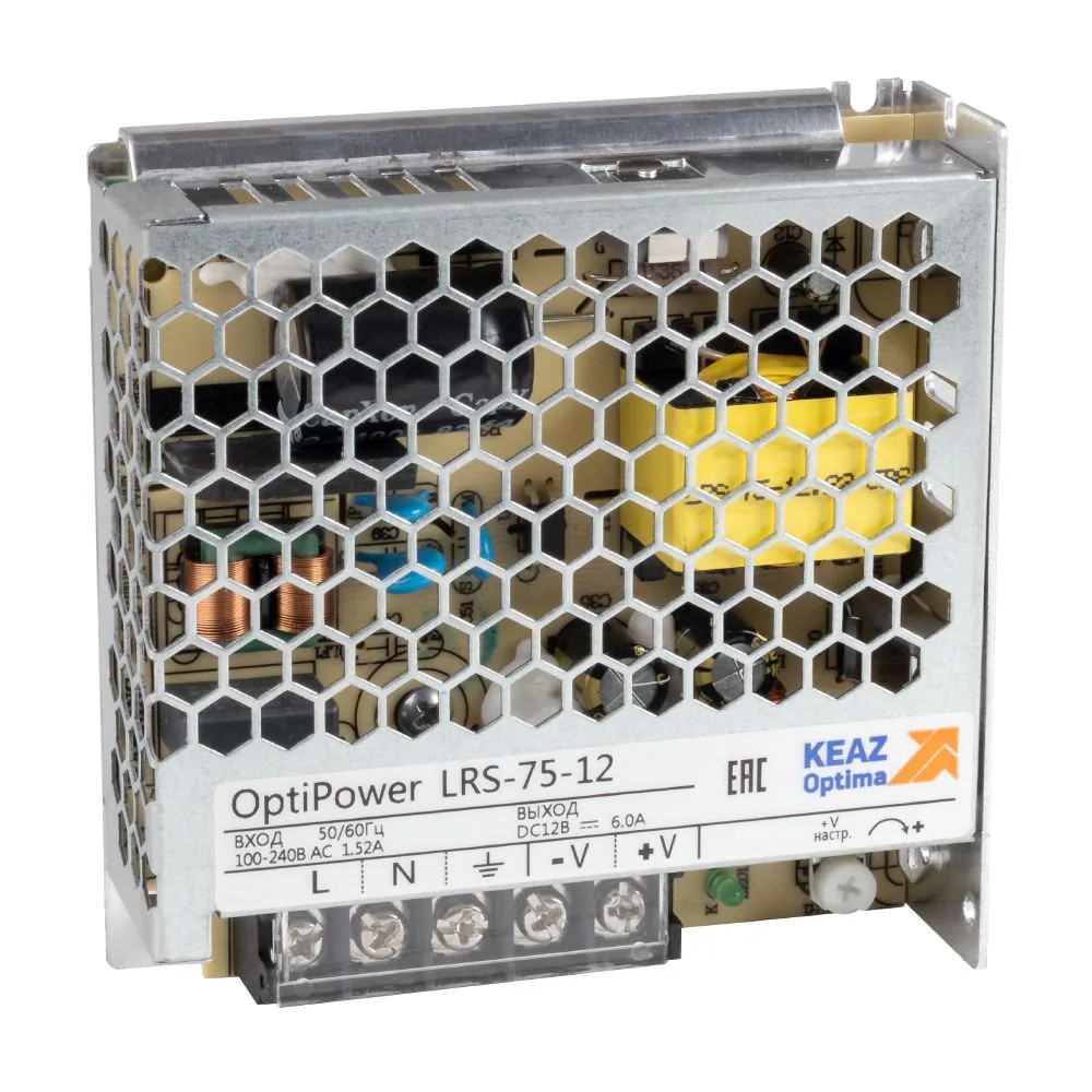 Блок питания OptiPower LRS 75-12 6A 328876 — фото 2 из 3