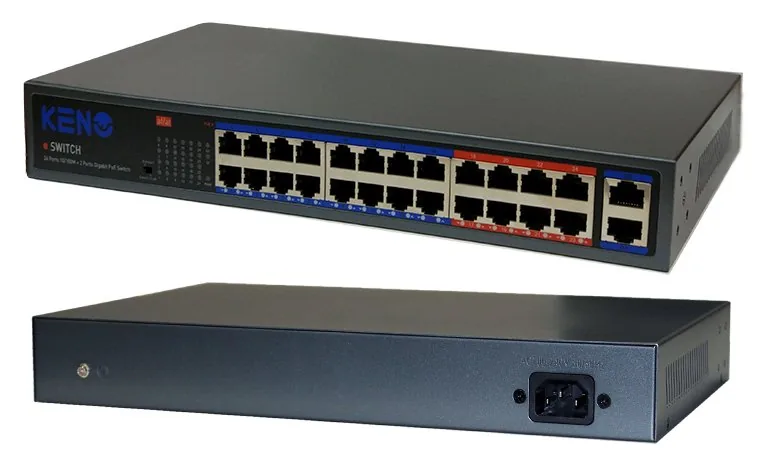 KN-SW2402POE+. Коммутатор с питанием по PoE