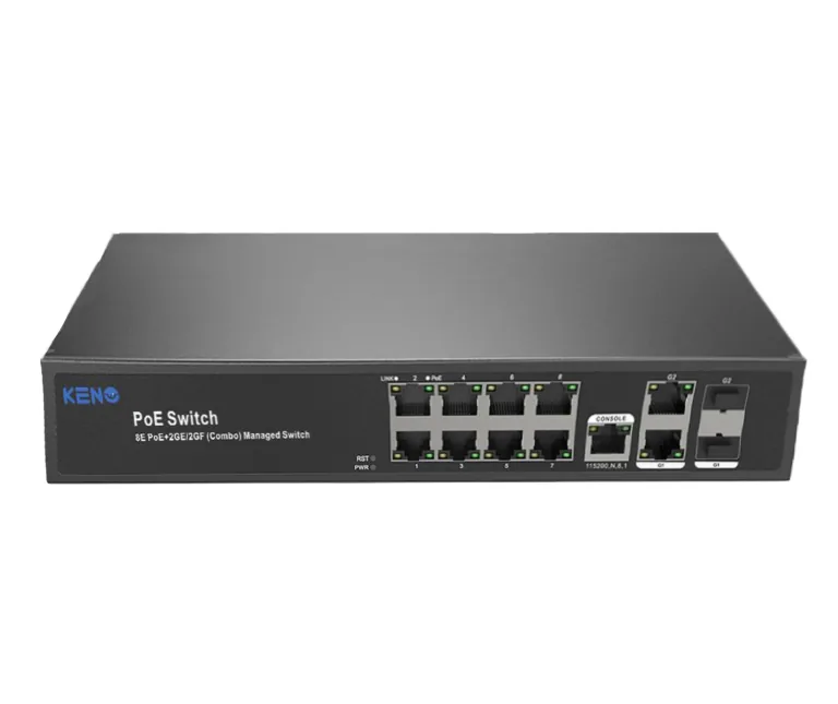 KN-SW802SFP/M2. Коммутатор с питанием по PoE