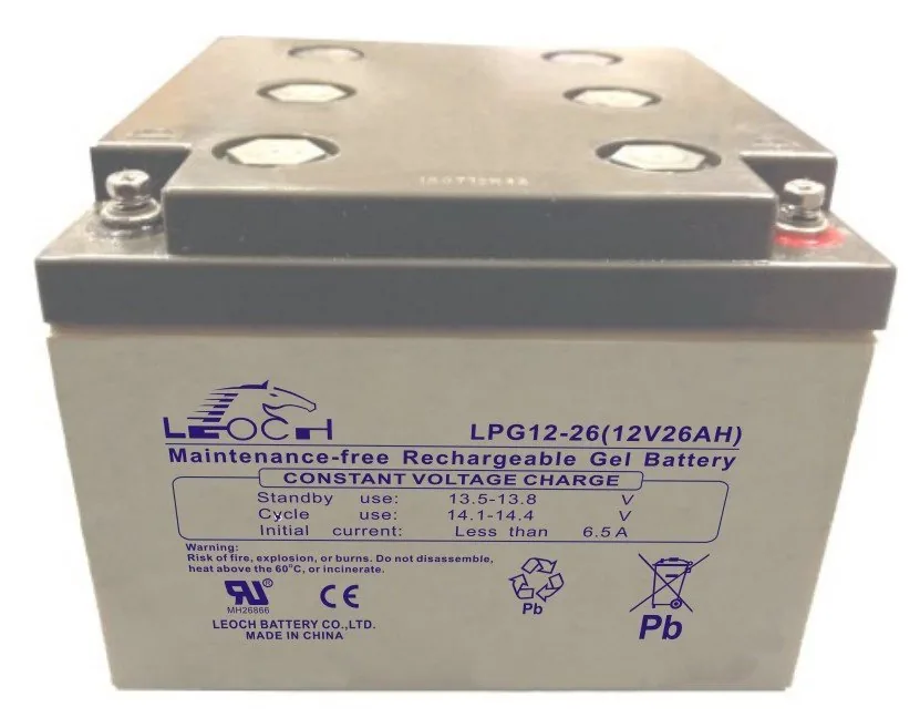 LEOCH LPG12-26. Аккумулятор герметичный свинцово-кислотный