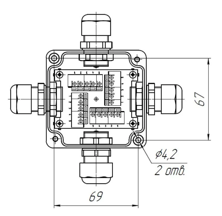 РИ-4 "Аякс". Разветвитель интерфейсов CAN/DMX512/M-Bus/Modbus — фото 4 из 4