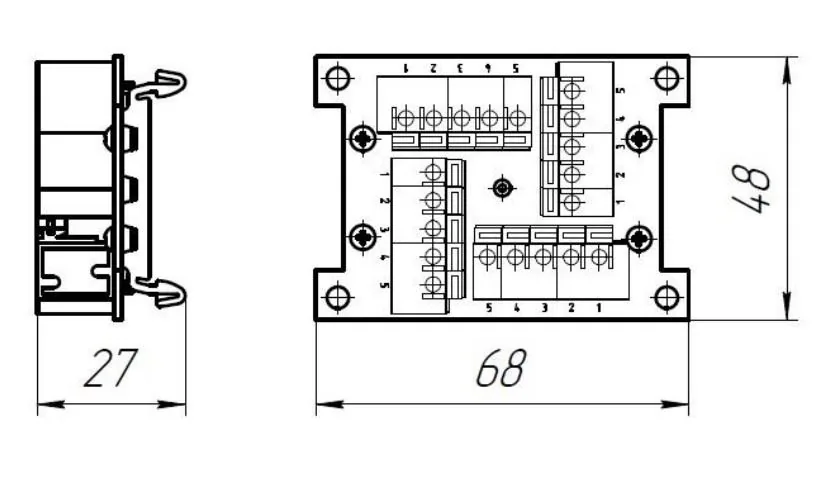 РИ-4 DIN "Аякс". Разветвитель интерфейсов CAN/DMX512/M-Bus/Modbus — фото 2 из 2