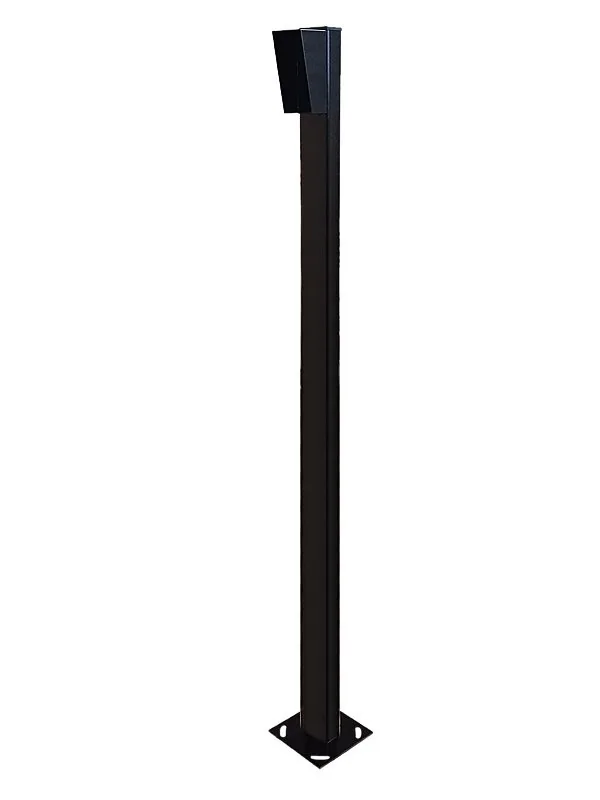 Стойка для вызывной панели, с козырьком 175х98 "Аякс", Лайт (на асфальт), черная. Стойка