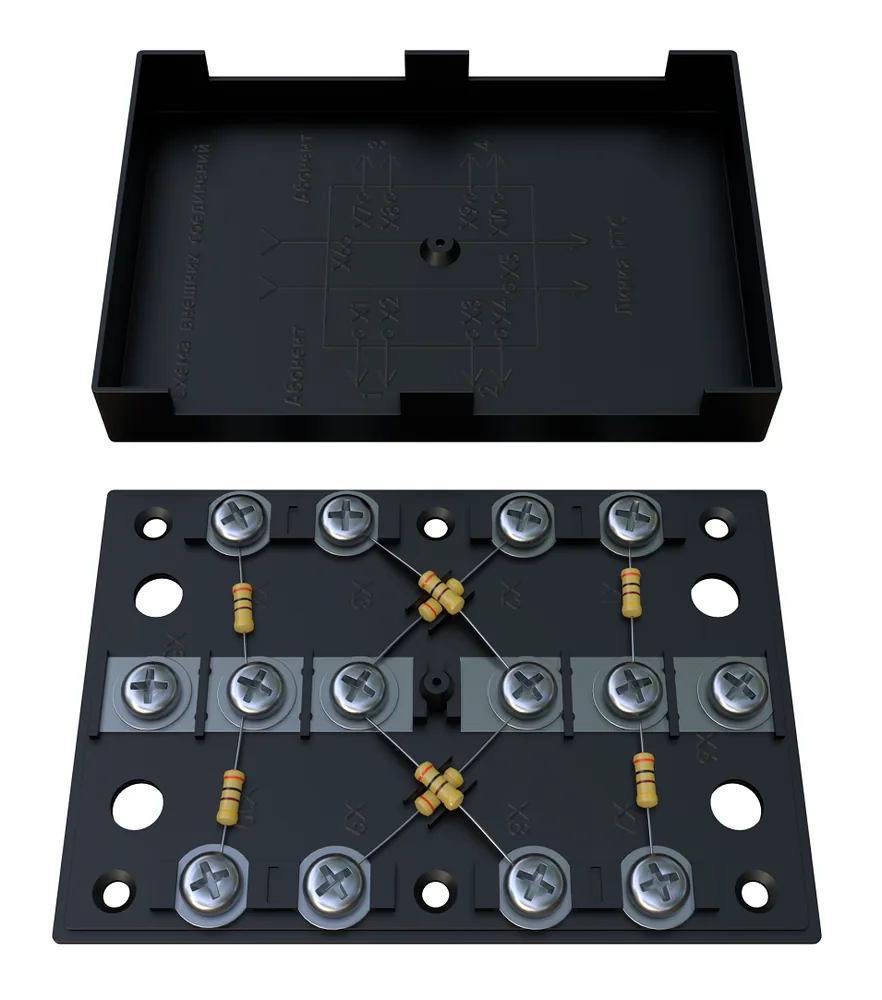 KRA-4 75 Om black (MEC42102). Коробка на 4 абонента