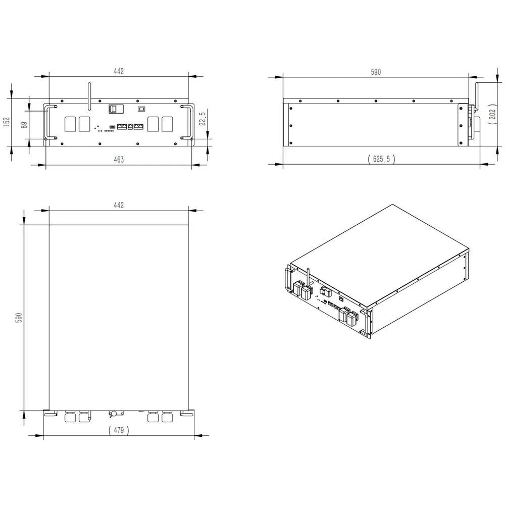 MNB Battery LPR-51.2-100 LED. Батарейный модуль на LiFePO4 аккумуляторах — фото 2 из 4