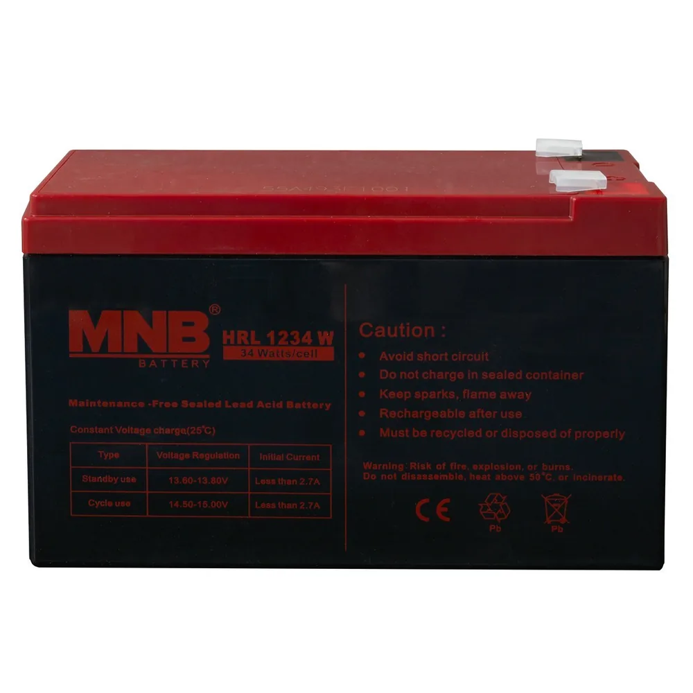 MNB HRL 1234 W. Аккумулятор герметичный свинцово-кислотный — фото 1 из 3