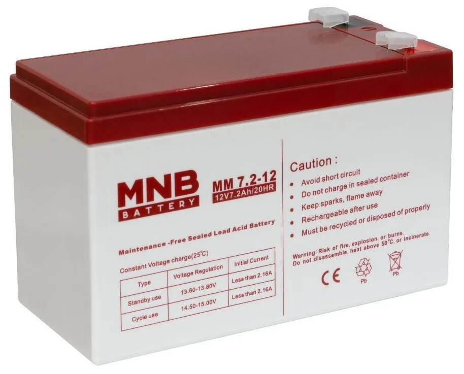 MNB MM 7.2-12. Аккумулятор герметичный свинцово-кислотный